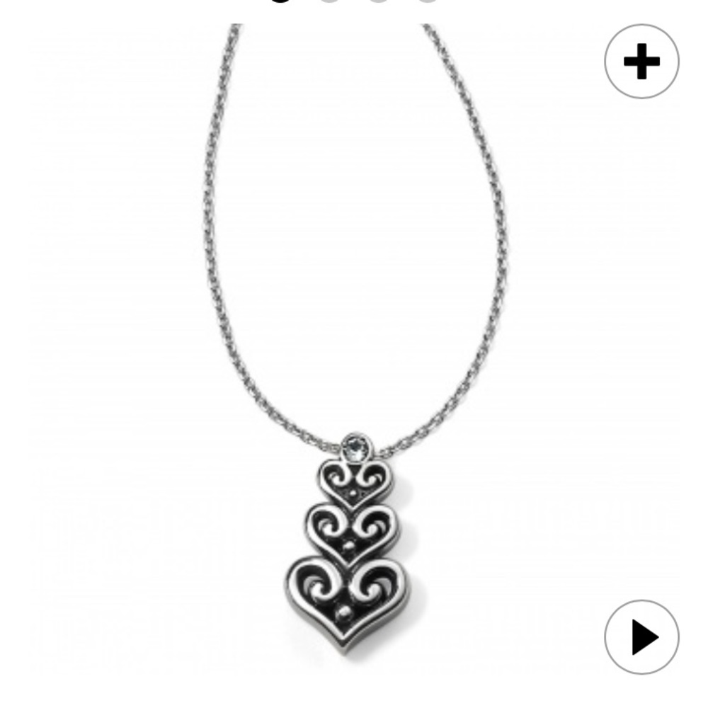 Brighton Alcazar Heart Trio Short Necklace